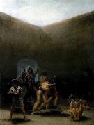 Francisco de goya y Lucientes The Yard of a Madhouse Spain oil painting reproduction